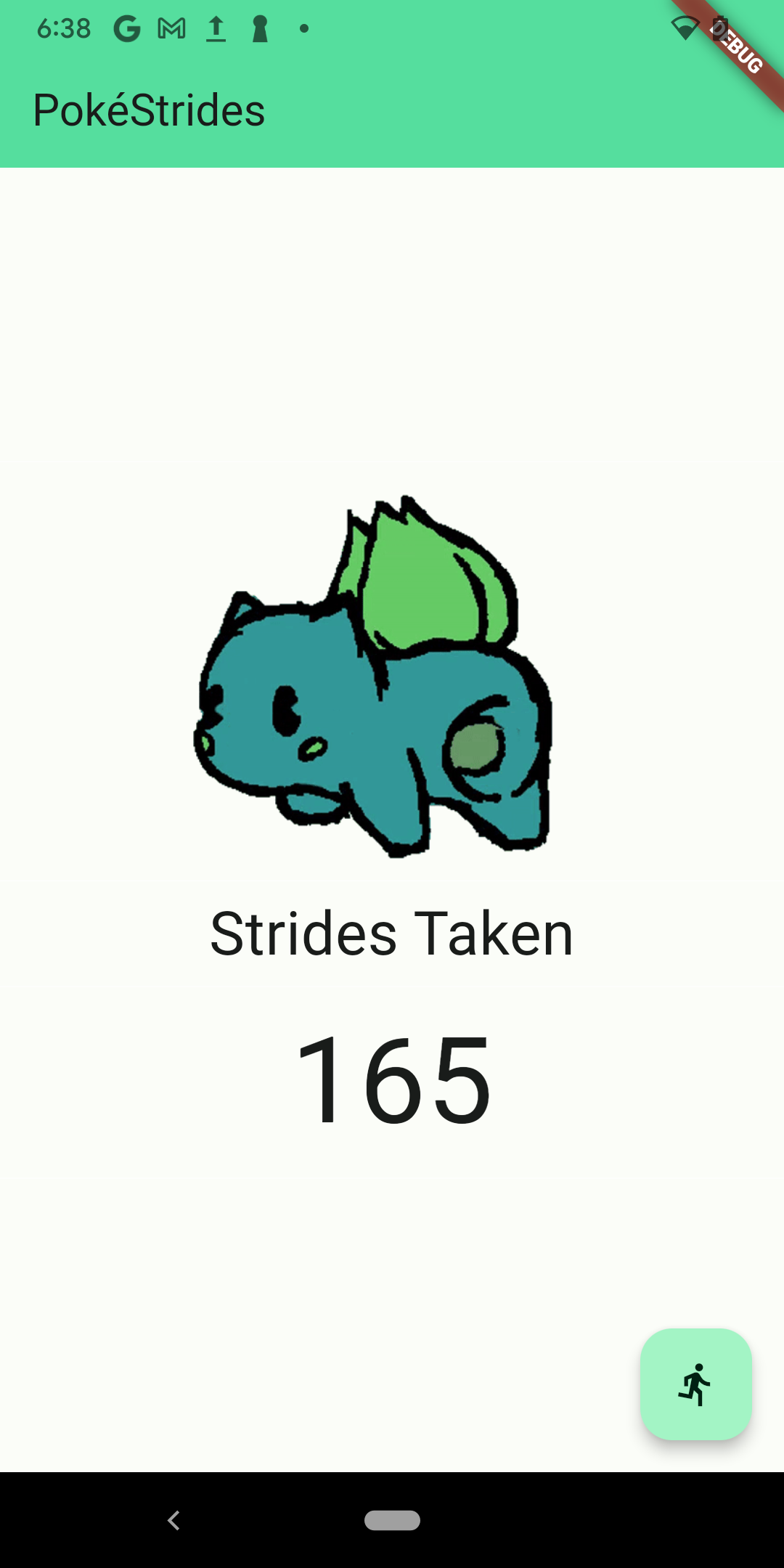 Bulbasaur Pedometer App